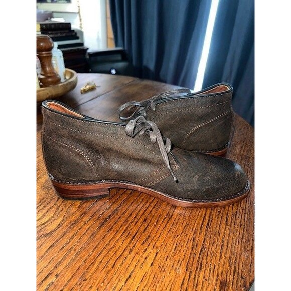Frye Bowery Chukka Waxed Suede Brown Chukka Boots Mn’s Size 9.5M main image 9